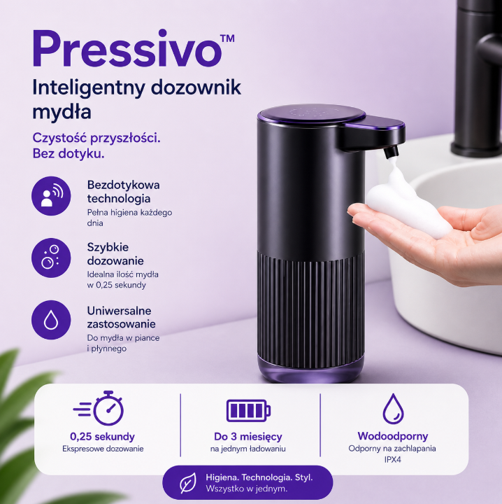 Pressivo™ – Inteligentny dozownik mydła